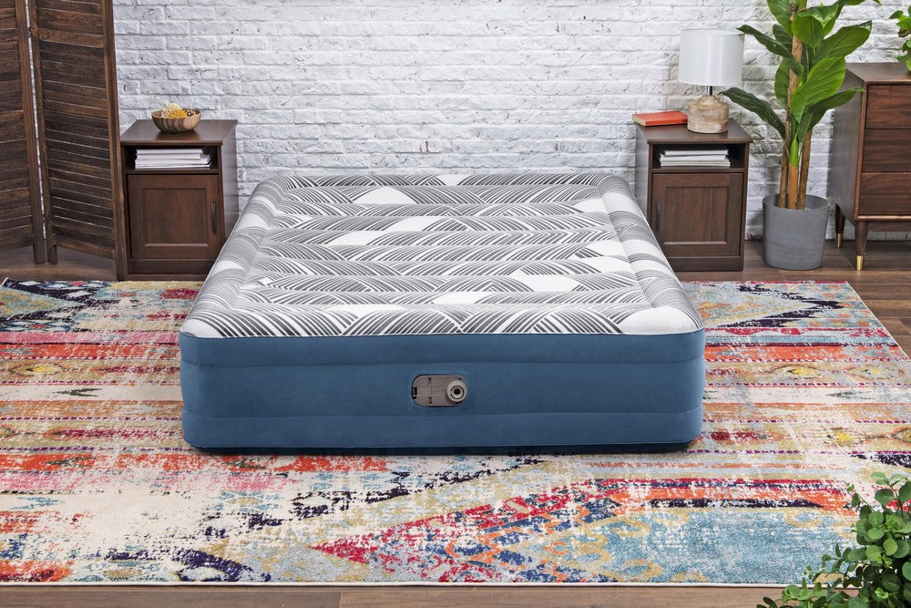 Luftmadrass dubbel 203x152x36 cm med inbyggd elpump 220-240 V