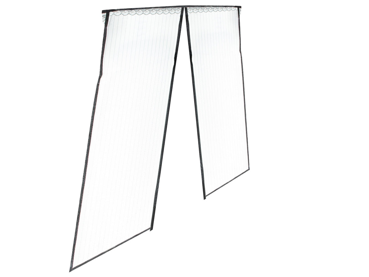Magnetiskt myggnät för dörr 160x230 cm svart med klämmor