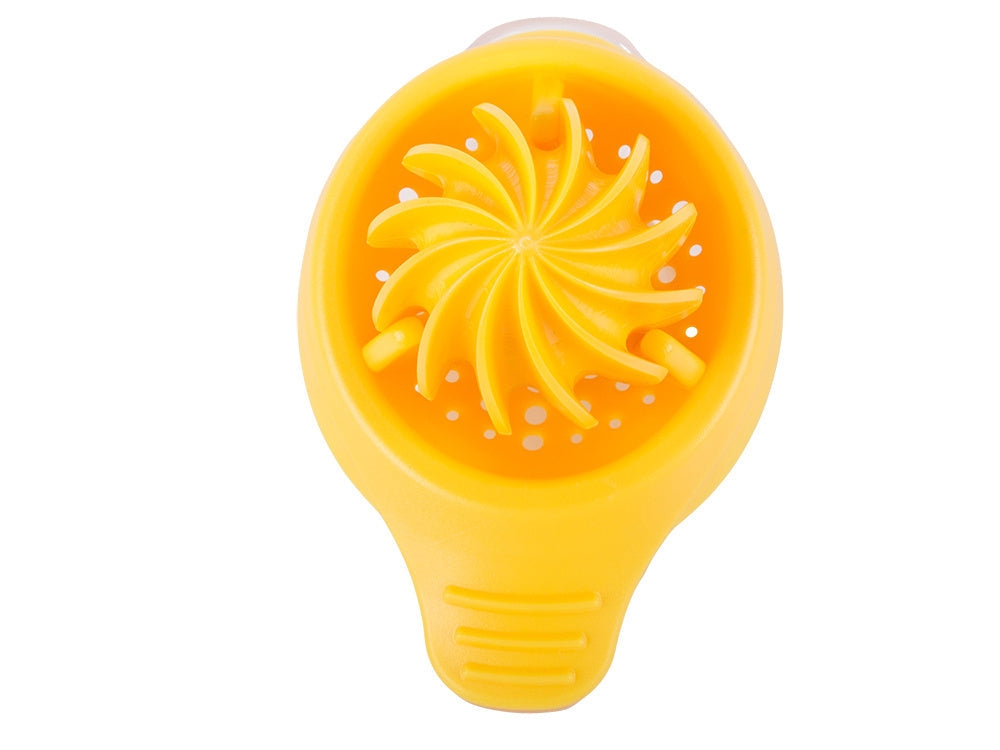 Manuell citruspress i plast 50 ml gul 12,5x8 cm