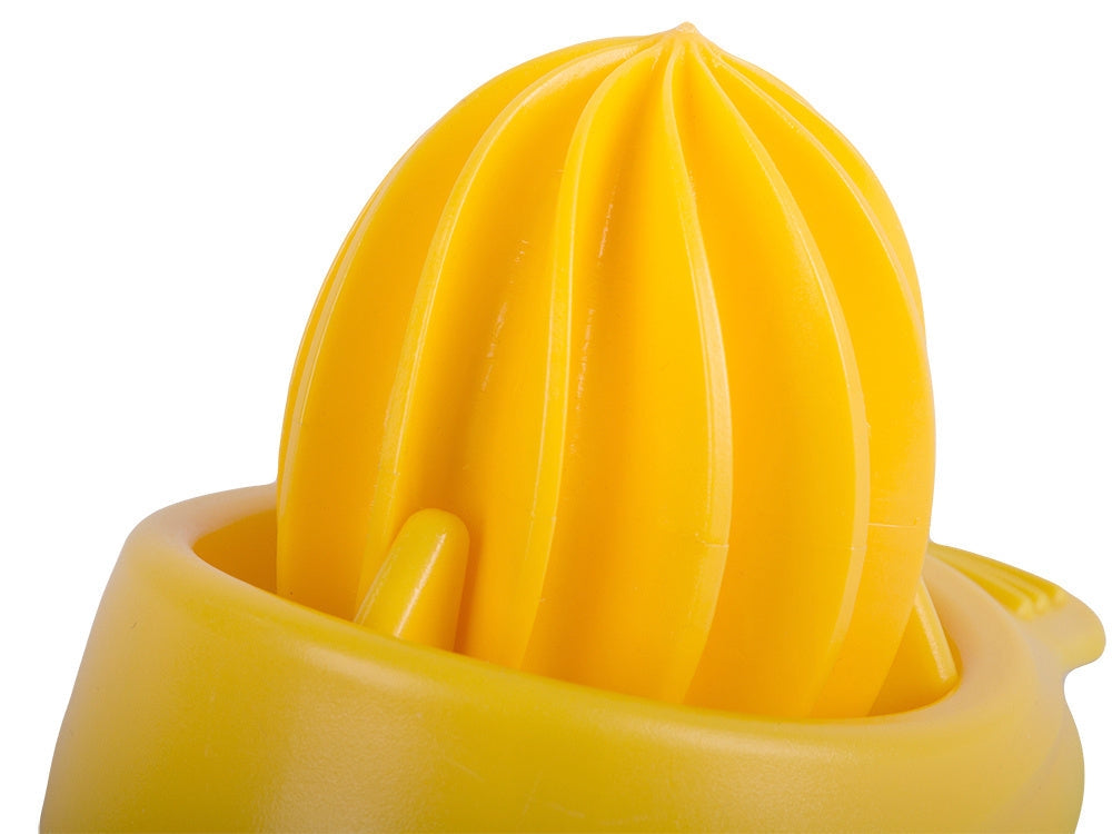 Manuell citruspress i plast 50 ml gul 12,5x8 cm
