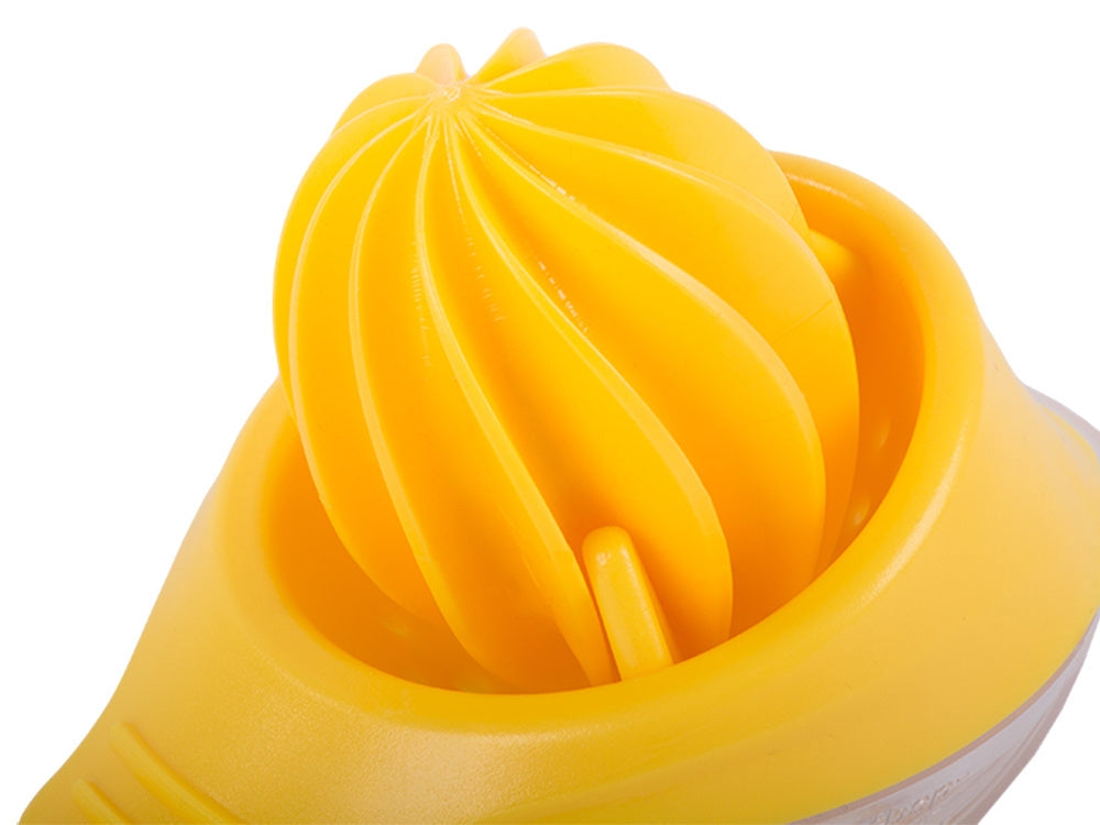 Manuell citruspress i plast 50 ml gul 12,5x8 cm