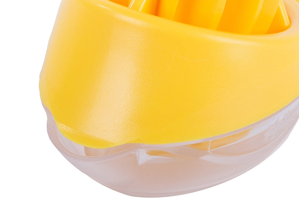 Manuell citruspress i plast 50 ml gul 12,5x8 cm