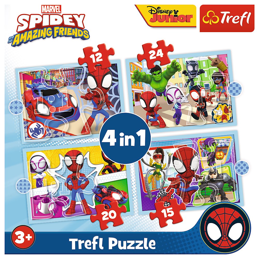 Marvel 4-i-1 barnpussel 35/48/54/70 bitar, från 3 år