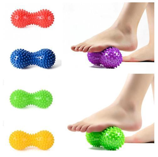 Massageboll peanut-form PVC 15x6,5 cm 2-pack (slumpmässig färg)