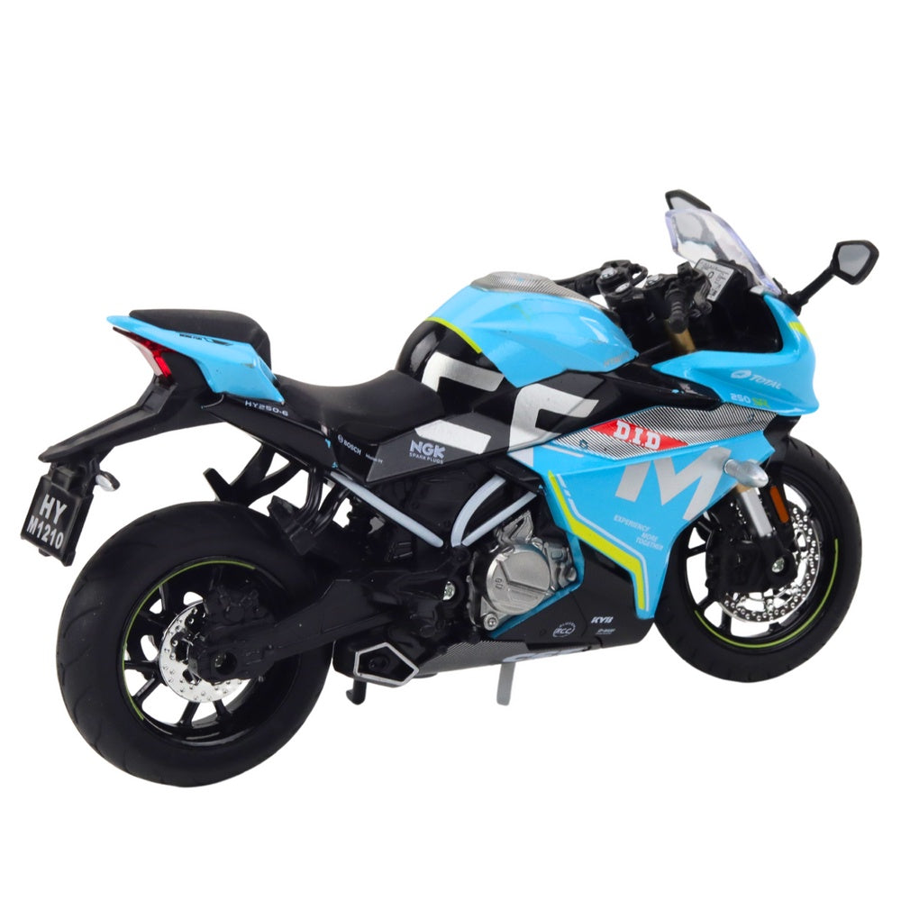 Metallmodell sportmotorcykel 17 cm med ljus/ljud, batterier ingår