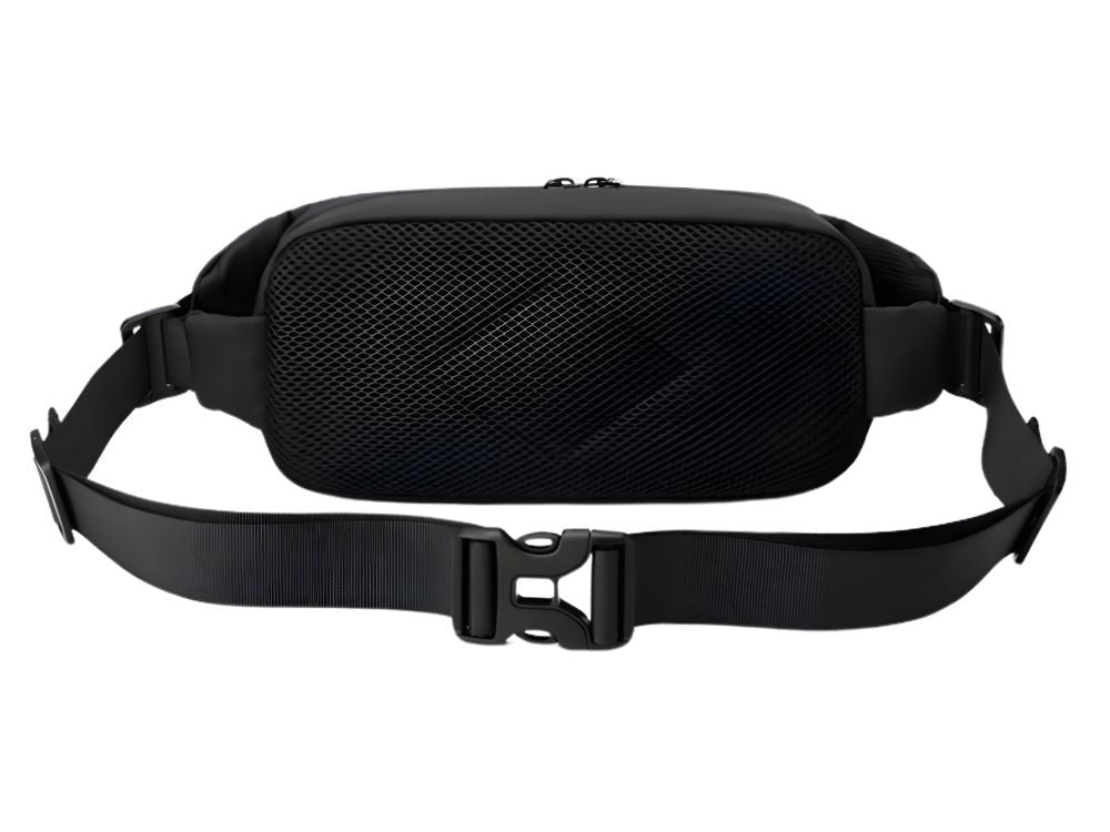 Midjeväska med justerbar rem 2 fack svart 27x16x10 cm