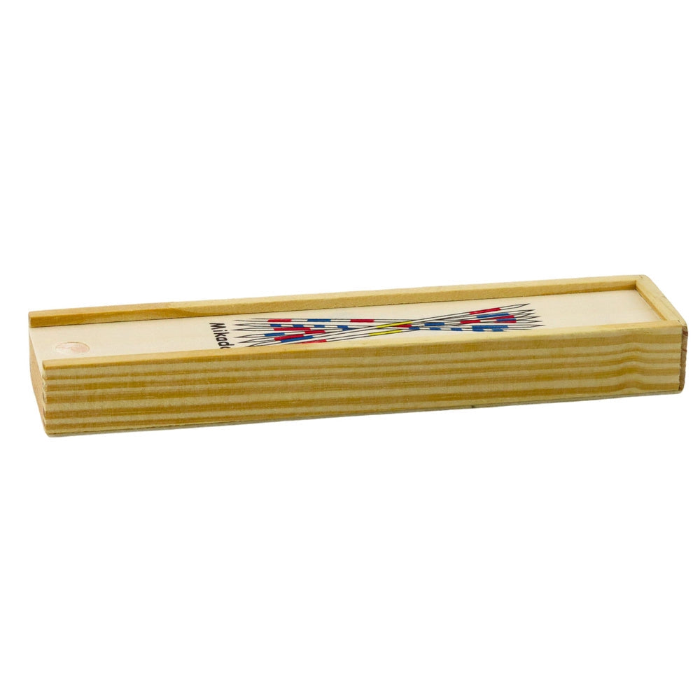 Mikado spel i trä 41 stickor med trälåda