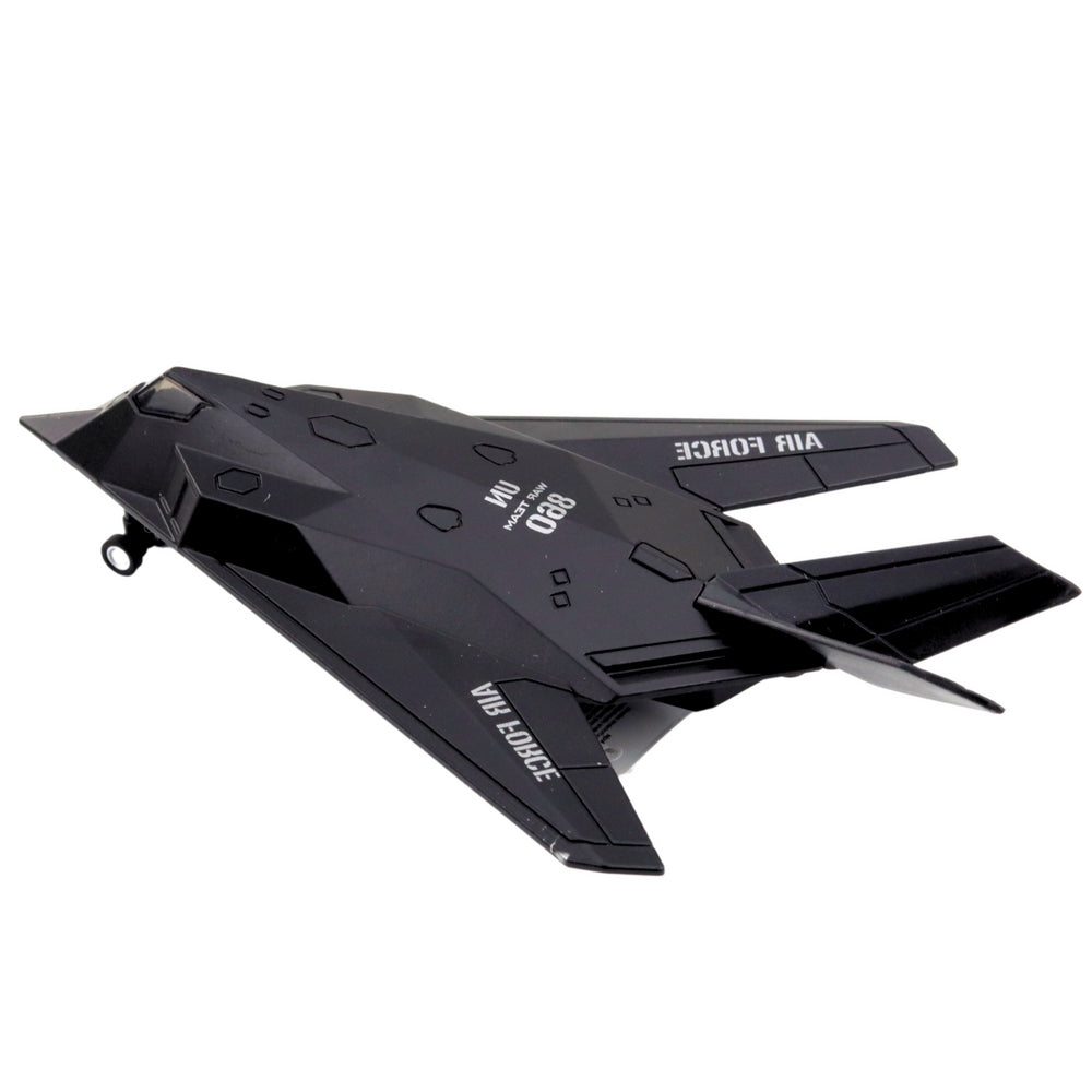 Militärflygplan leksak 21 cm med ljus/ljud, pull back, skala 1:400
