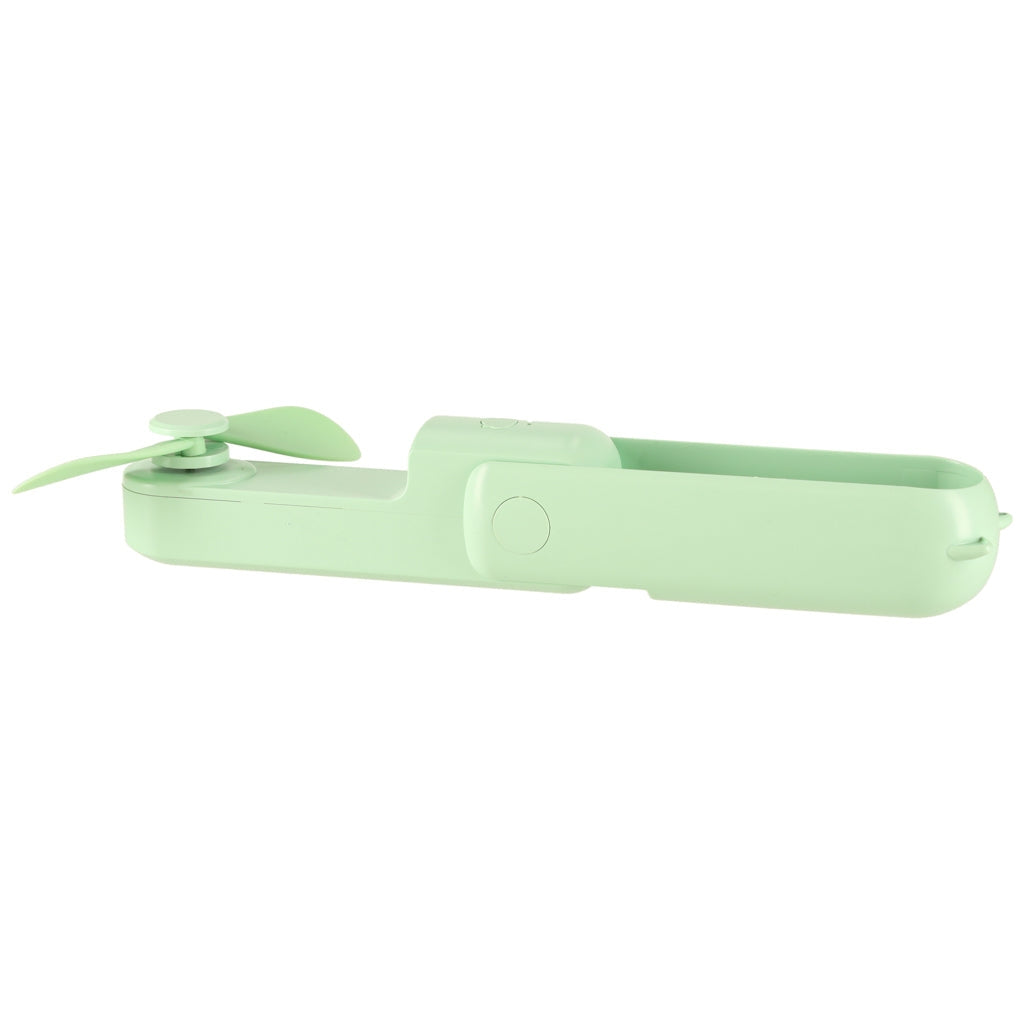 Mini USB bordsfläkt fällbar USB-C 3 hastigheter powerbank grön