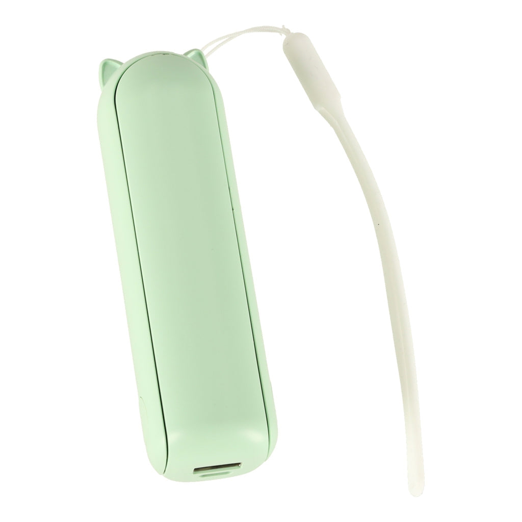Mini USB bordsfläkt fällbar USB-C 3 hastigheter powerbank grön
