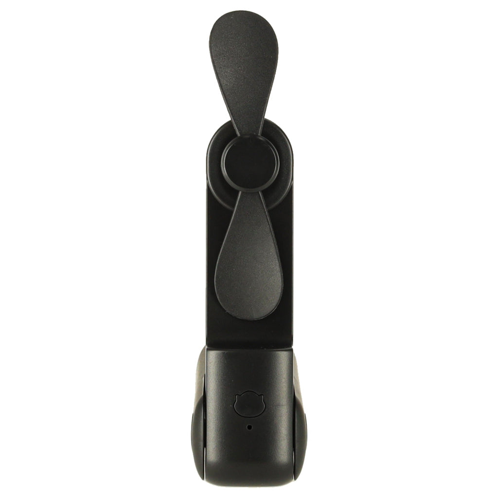 Mini USB-fläkt 2-i-1 hand/skrivbord 1200mAh USB-C svart