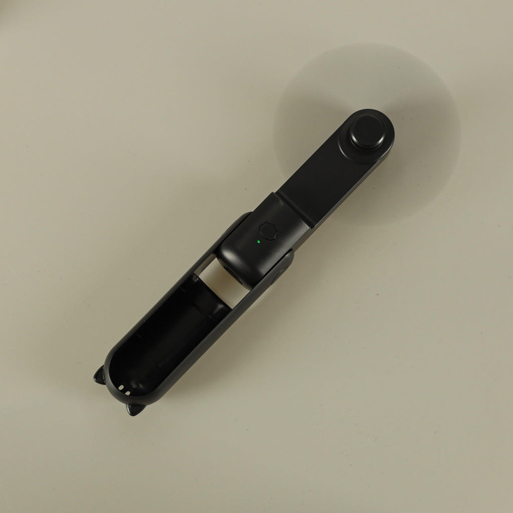 Mini USB-fläkt 2-i-1 hand/skrivbord 1200mAh USB-C svart