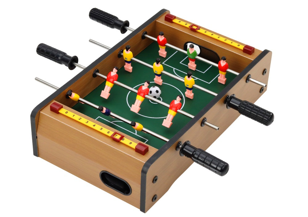 Mini bordfotboll i trä 36x21,5 cm med poängtavla, från 3 år