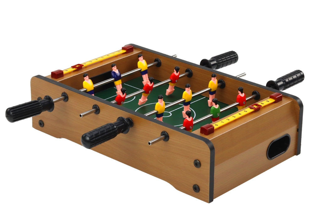 Mini bordfotboll i trä 36x21,5 cm med poängtavla, från 3 år