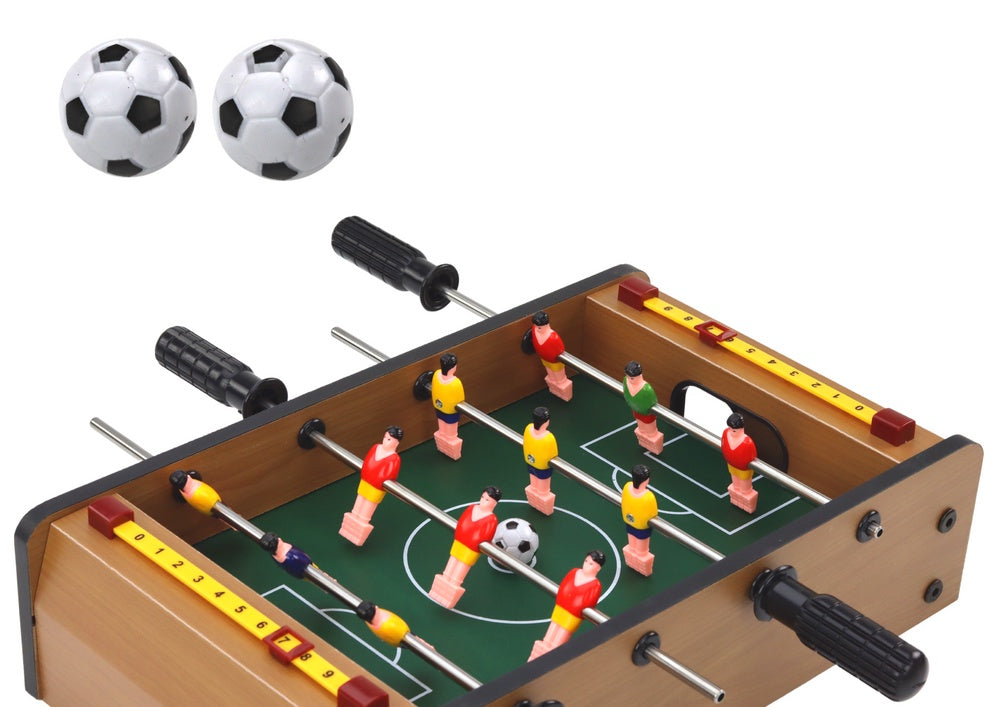 Mini bordfotboll i trä 36x21,5 cm med poängtavla, från 3 år