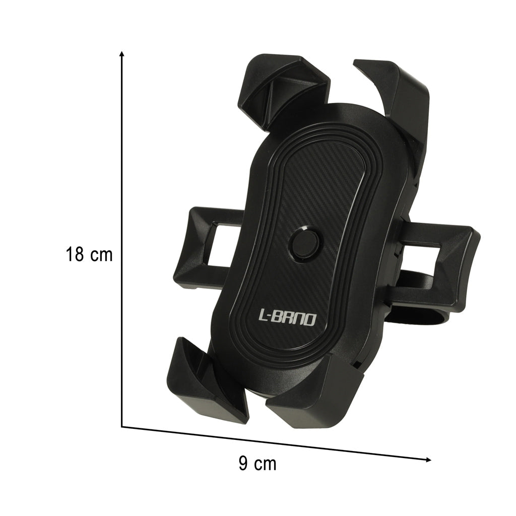 Mobilhållare för cykel/motorcykel styre, justerbar, upp till 18x9 cm