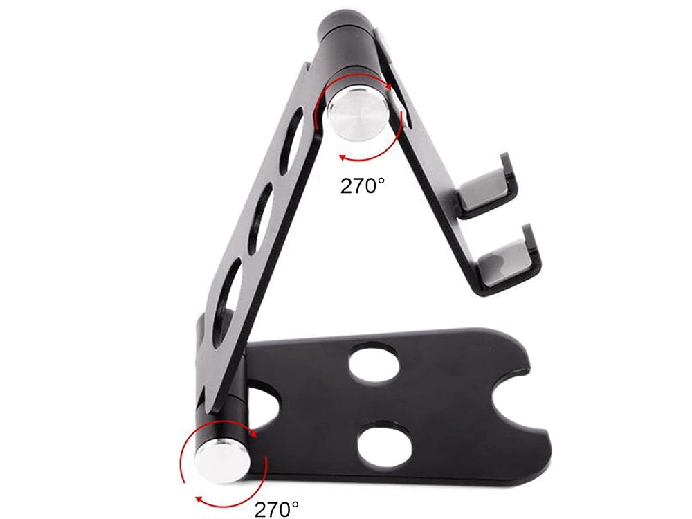 Mobilhållare/surfplatteställ vikbar metall svart justerbar 9,5 cm