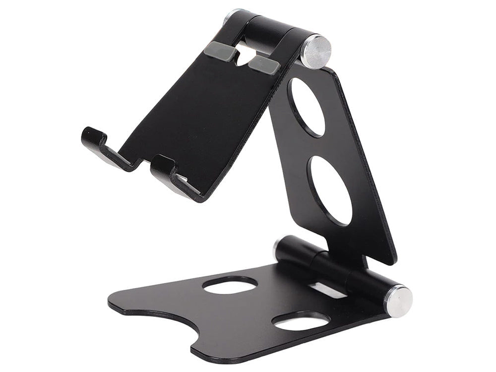 Mobilhållare/surfplatteställ vikbar metall svart justerbar 9,5 cm