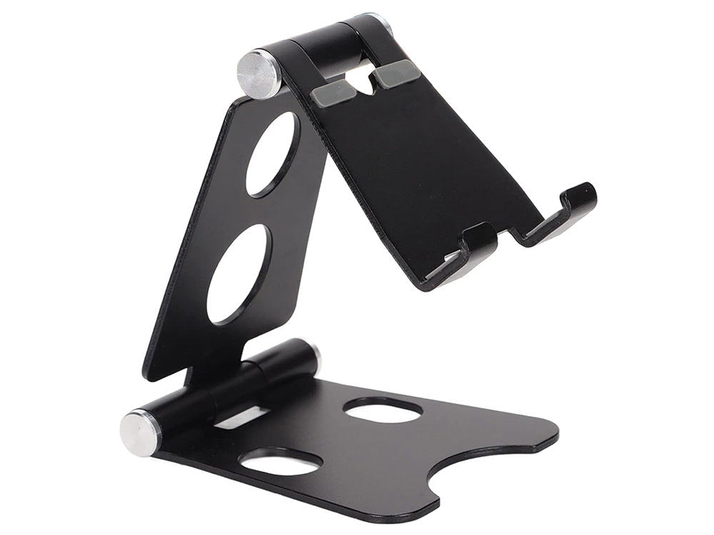 Mobilhållare/surfplatteställ vikbar metall svart justerbar 9,5 cm