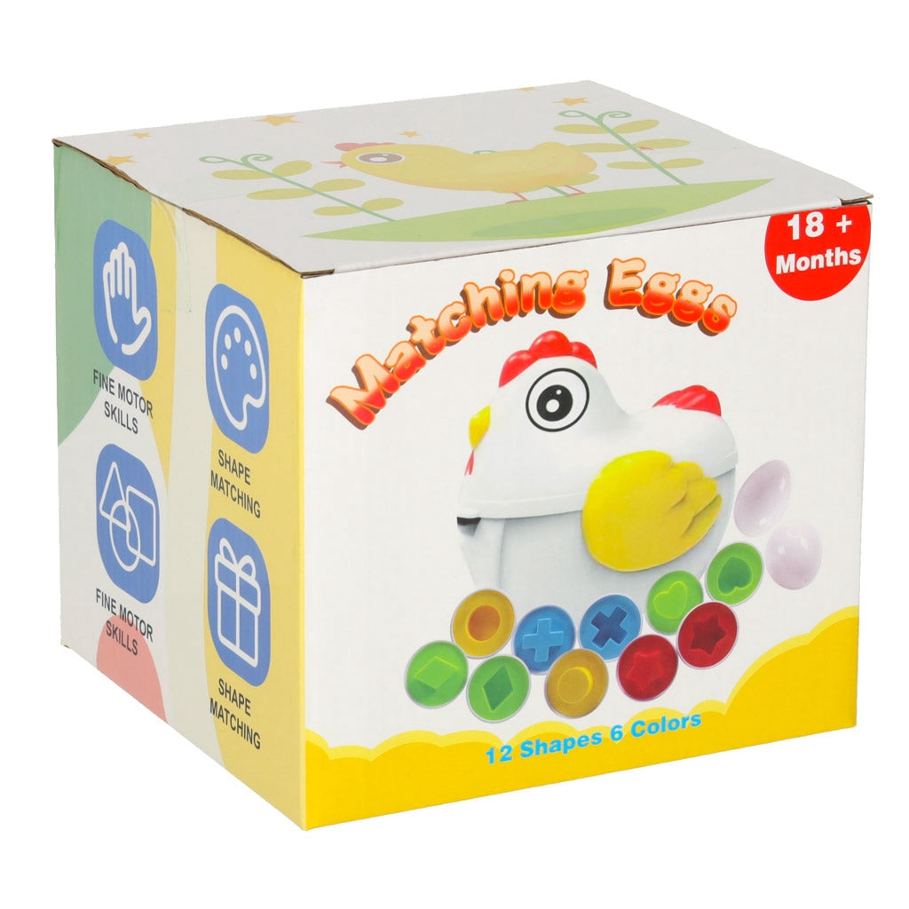 Montessori formpussel ägg 12-pack i hönbehållare, 18 mån+