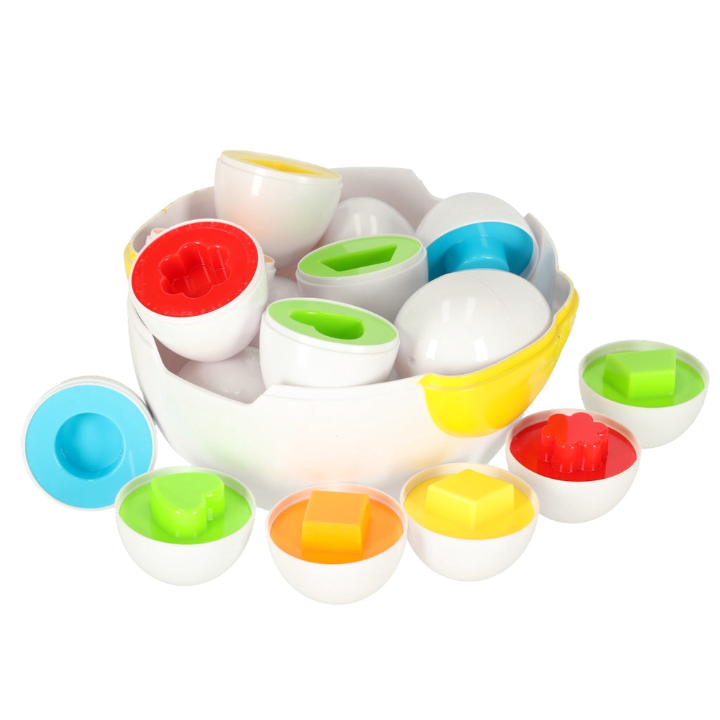 Montessori formpussel ägg 12-pack i hönbehållare, 18 mån+