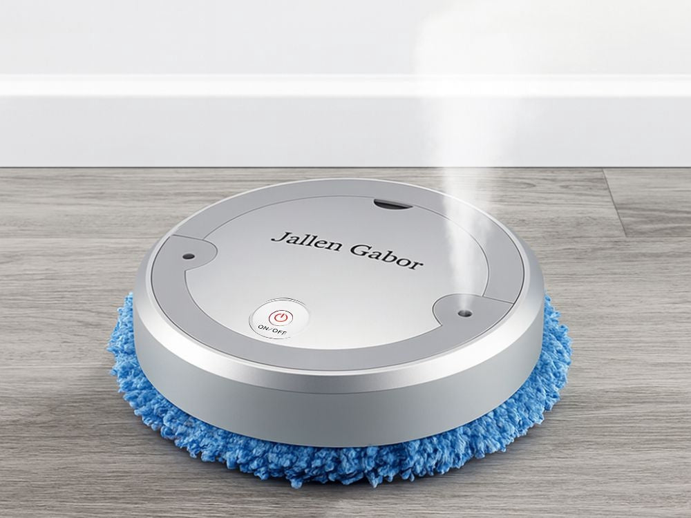 Mopprobot med UV-lampa batteridriven silver Ø22,5 cm 120 min