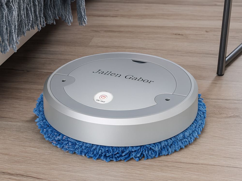 Mopprobot med UV-lampa batteridriven silver Ø22,5 cm 120 min