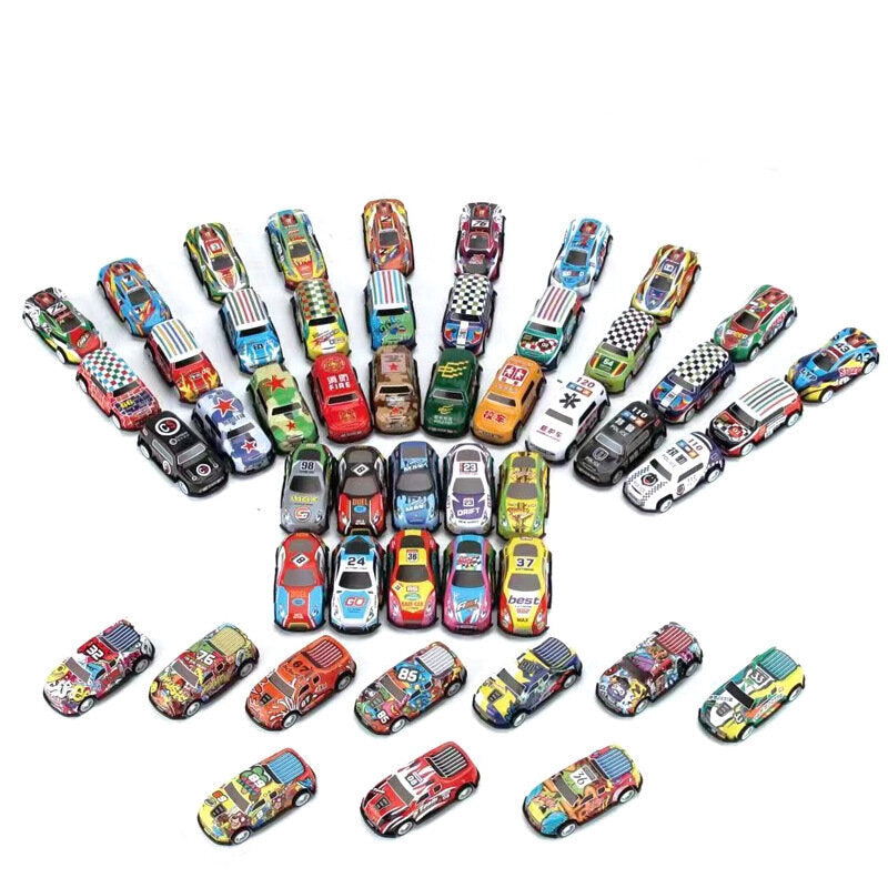 Motoriserade leksaksbilar set 25-pack metall/plast 7 cm