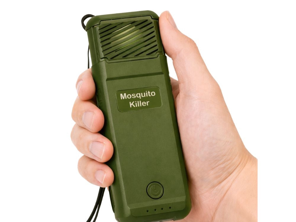 Myggavvisare USB-C med 6 refillpatroner, uppladdningsbar 14x5 cm
