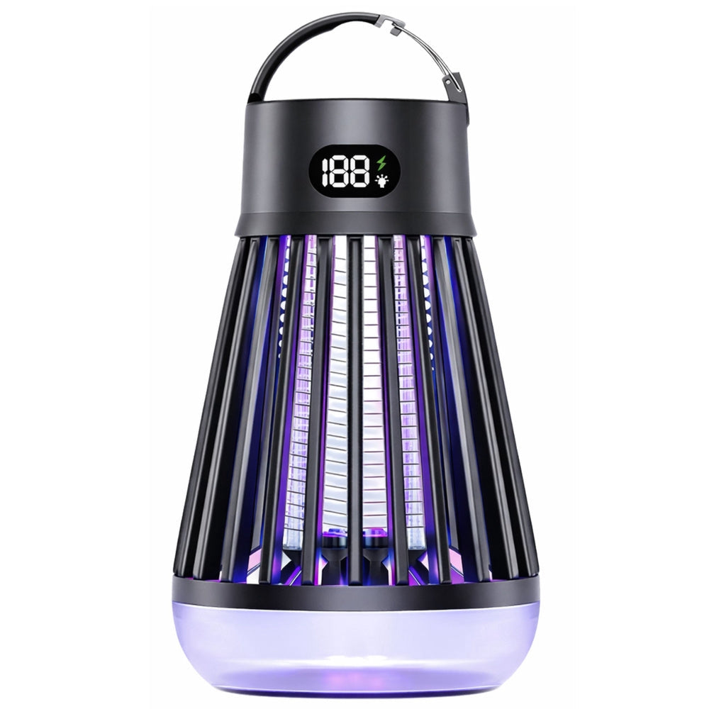 Myggdödarlampa UV med elnät 2000mAh batteri USB-C campinglampa