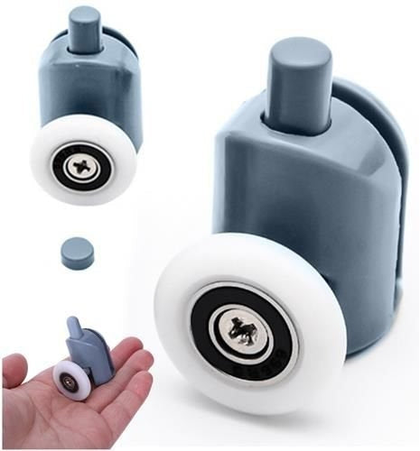 Nedre duschkabinsrulle enkel 23 mm för 4-6 mm glas, hål 11-12 mm