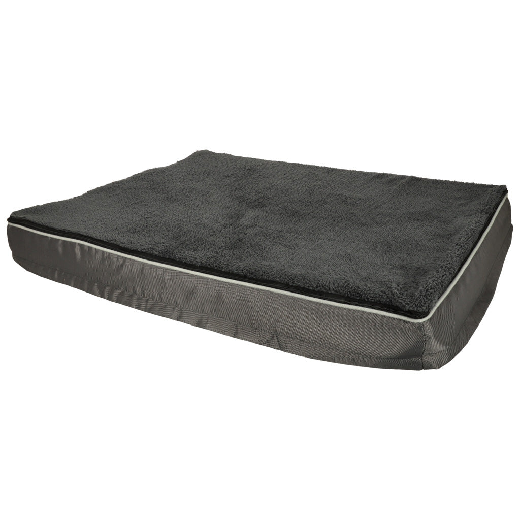 Ortopedisk hund- och kattbädd 90x70x10 cm tvättbart överdrag mörkgrå