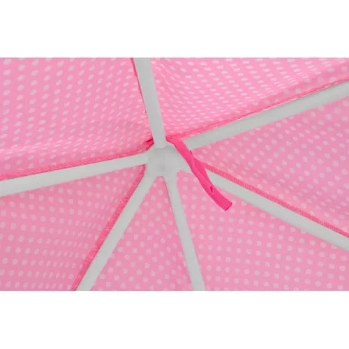 Palastält lektält barn rosa hexagon 6 ingångar för inom- och utomhus