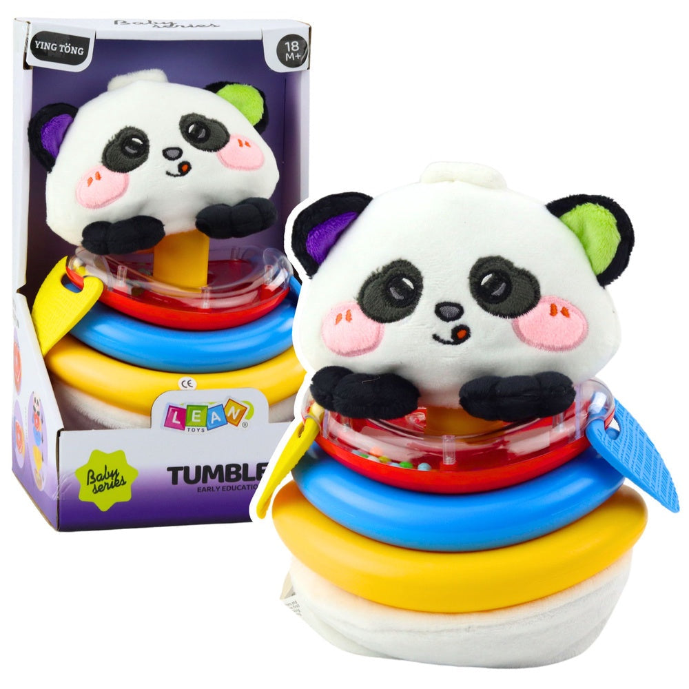 Panda tumbler gungleksak med ringar och bitdelar 18+ mån 21 cm