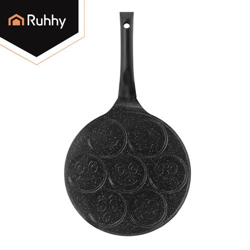 Pannkakspanna 7 hål 26,5 cm keramisk non-stick för induktion/gas/el