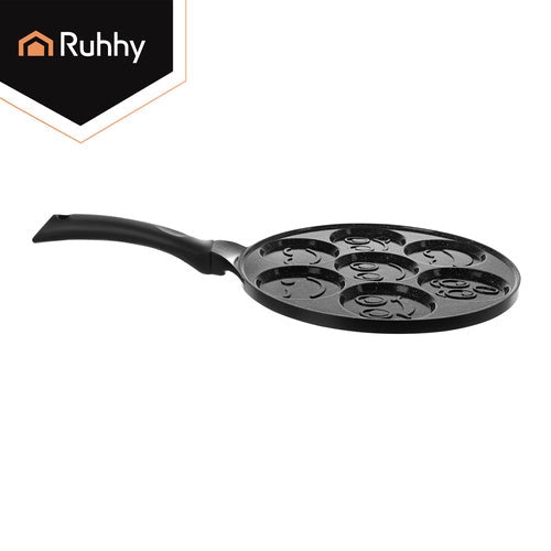Pannkakspanna 7 hål 26,5 cm keramisk non-stick för induktion/gas/el
