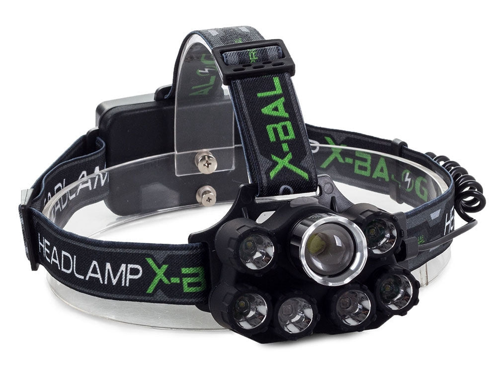 Pannlampa CREE XM-L T6 LED med UV och zoom, 2 batterier USB