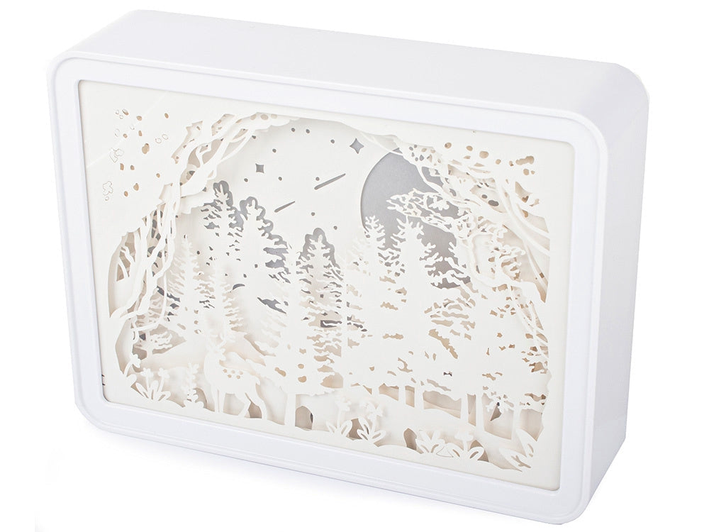 Papperslampa 3D nattlampa USB/AA 15x20x5 cm blandade motiv
