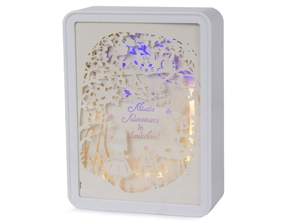 Papperslampa 3D nattlampa USB/AA 15x20x5 cm blandade motiv