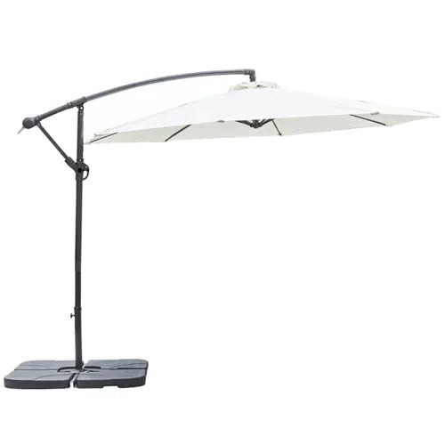 Parasollfot 60L 4-delad fyllbar med sand/vatten/cement svart