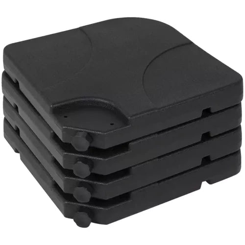Parasollfot 60L 4-delad fyllbar med sand/vatten/cement svart