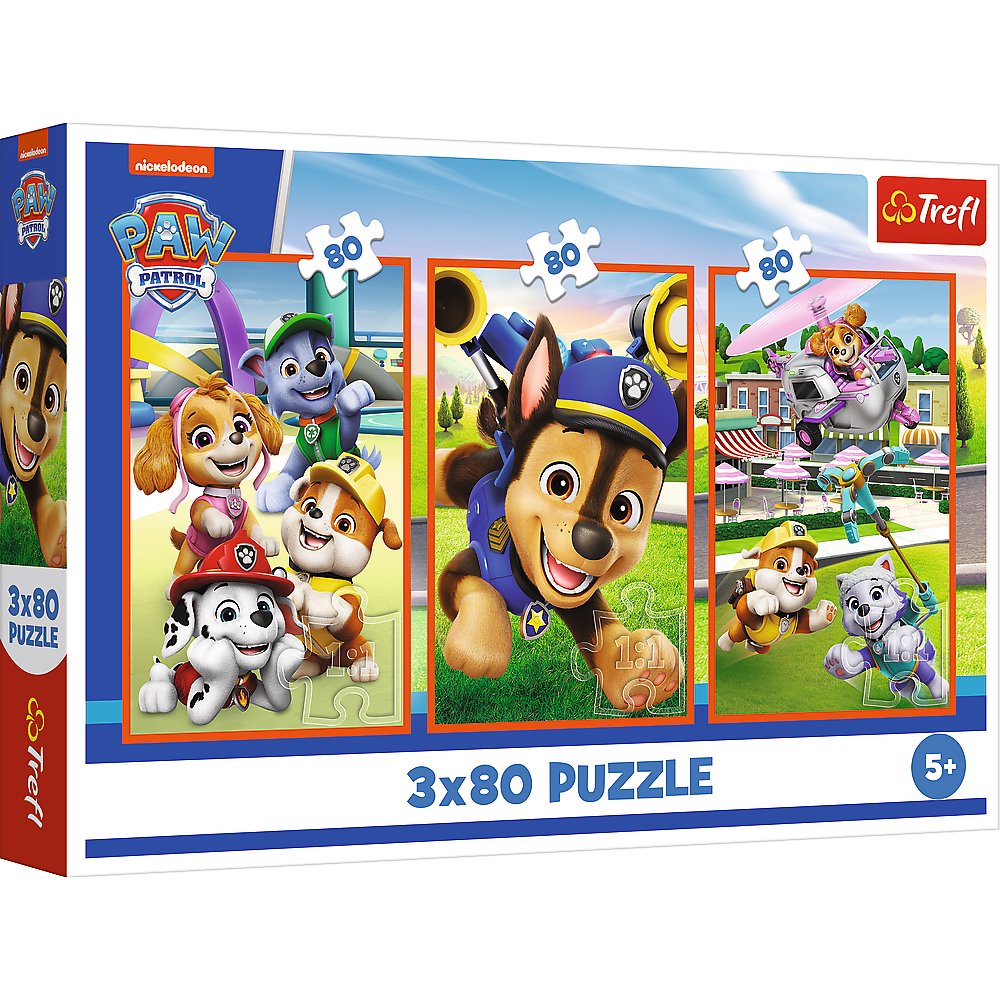 Paw Patrol pusselpaket 3x80 bitar 275x180 mm FSC-certifierat