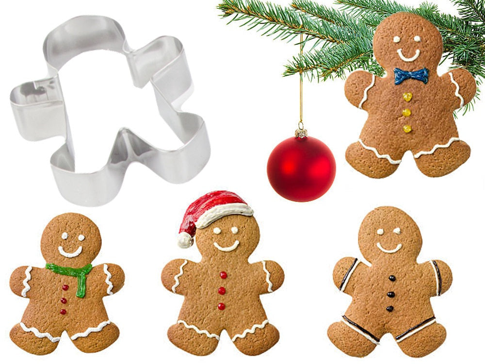 Pepparkaksformar julmotiv i stål 15-pack silver 5,5–9 cm