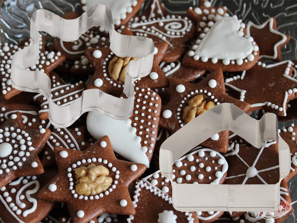 Pepparkaksformar julmotiv i stål 15-pack silver 5,5–9 cm