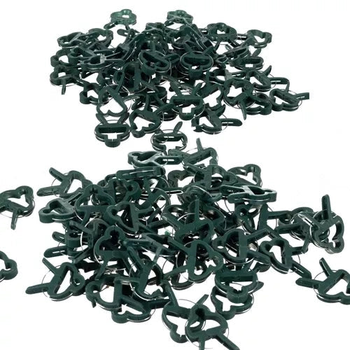 Plantklämmor för växtstöd 108-pack grön (54 små + 54 stora)