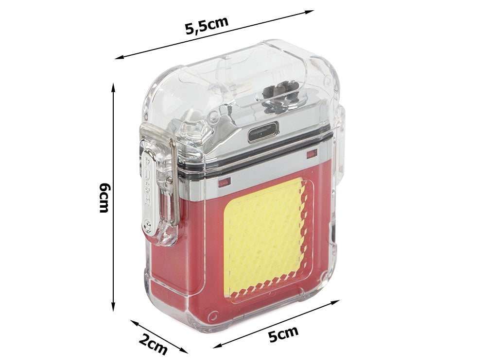Plasmalighter USB-laddning med COB LED-ficklampa 3 lägen