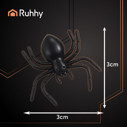 Plastspindlar Halloween 10-pack 3x3 cm svart PVC