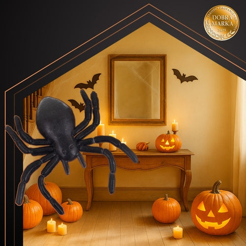 Plastspindlar Halloween 10-pack 3x3 cm svart PVC