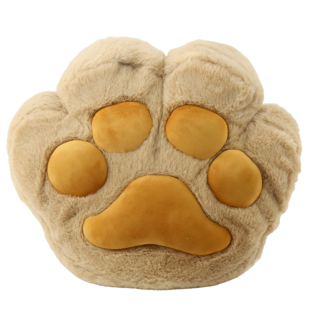 Plysch kattass-kudde med filt set 40x36 cm beige 200x100 cm