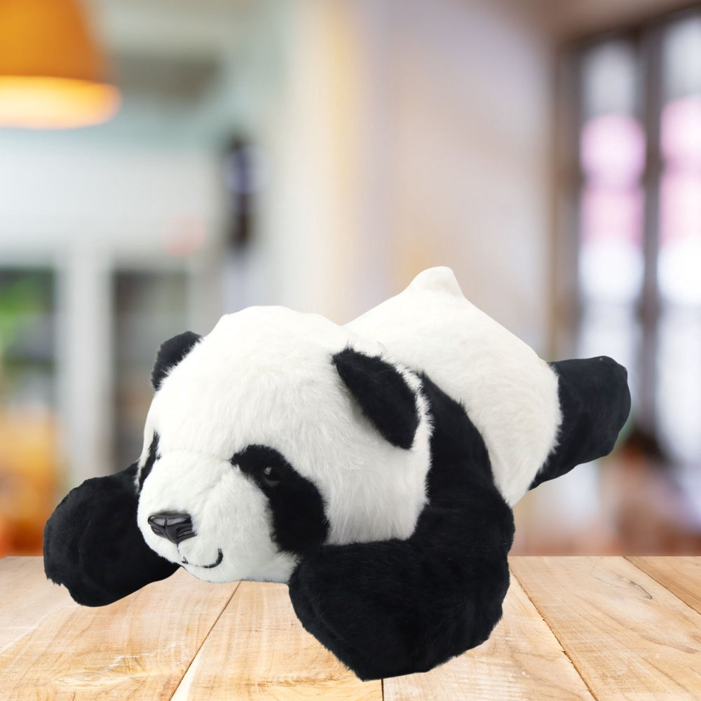 Plyschpanda 30 cm mjuk gosedjur svart/vit
